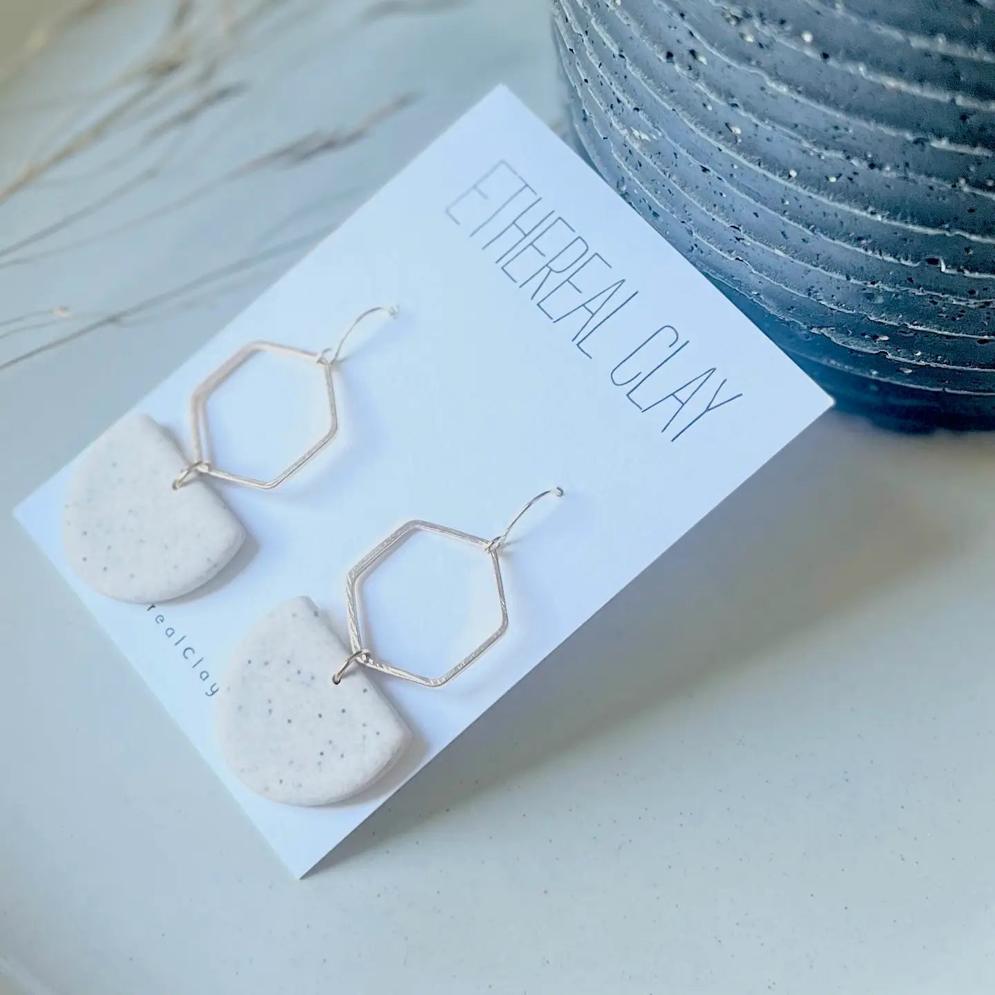 Ethereal Clay Granite Hexagons