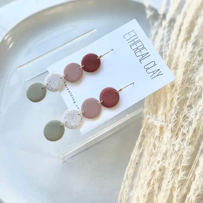 Ethereal Clay Fall Colors Earrings