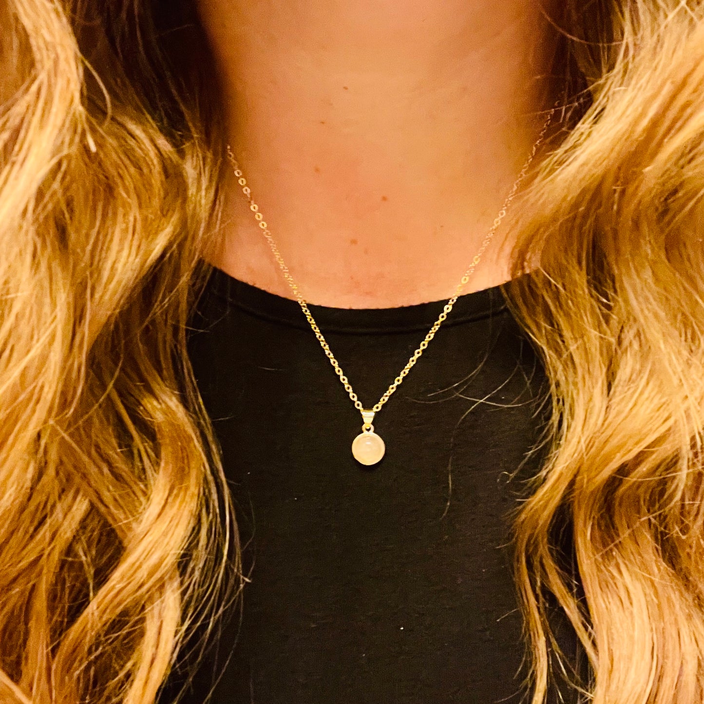 Stone Necklace Rose Quartz