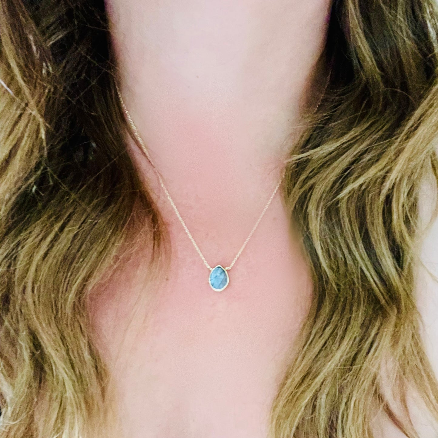 Labradorite Teardrop Necklace