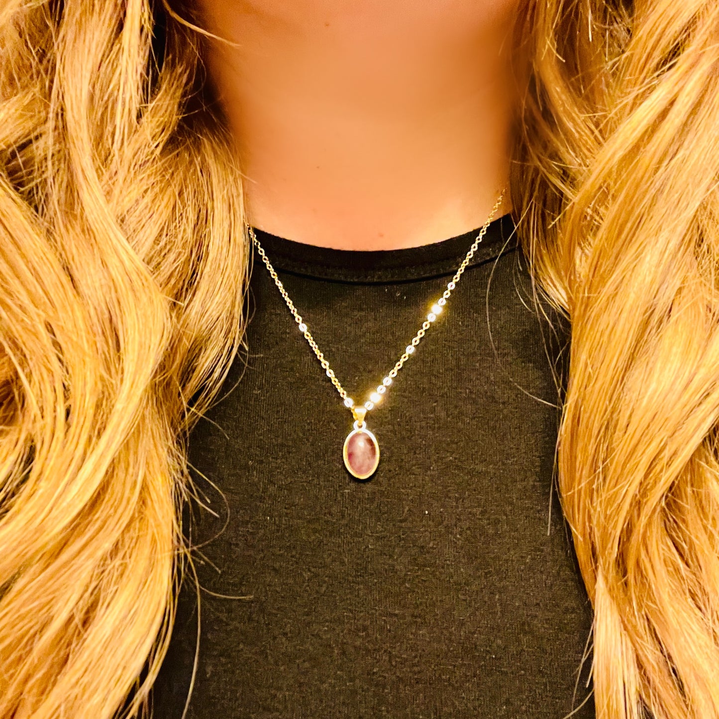 Stone Necklace Amethyst