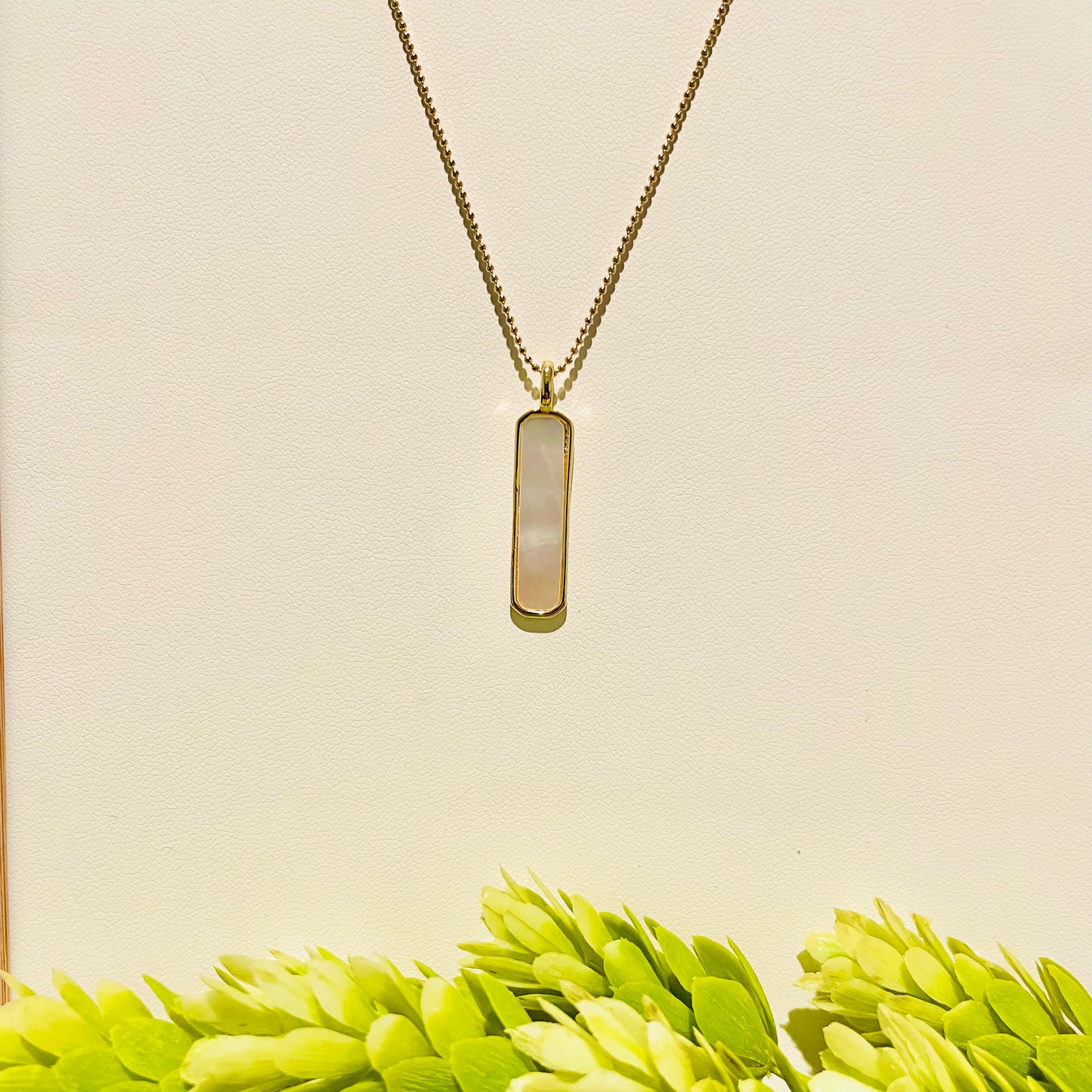 Rectangle Pearl Necklace
