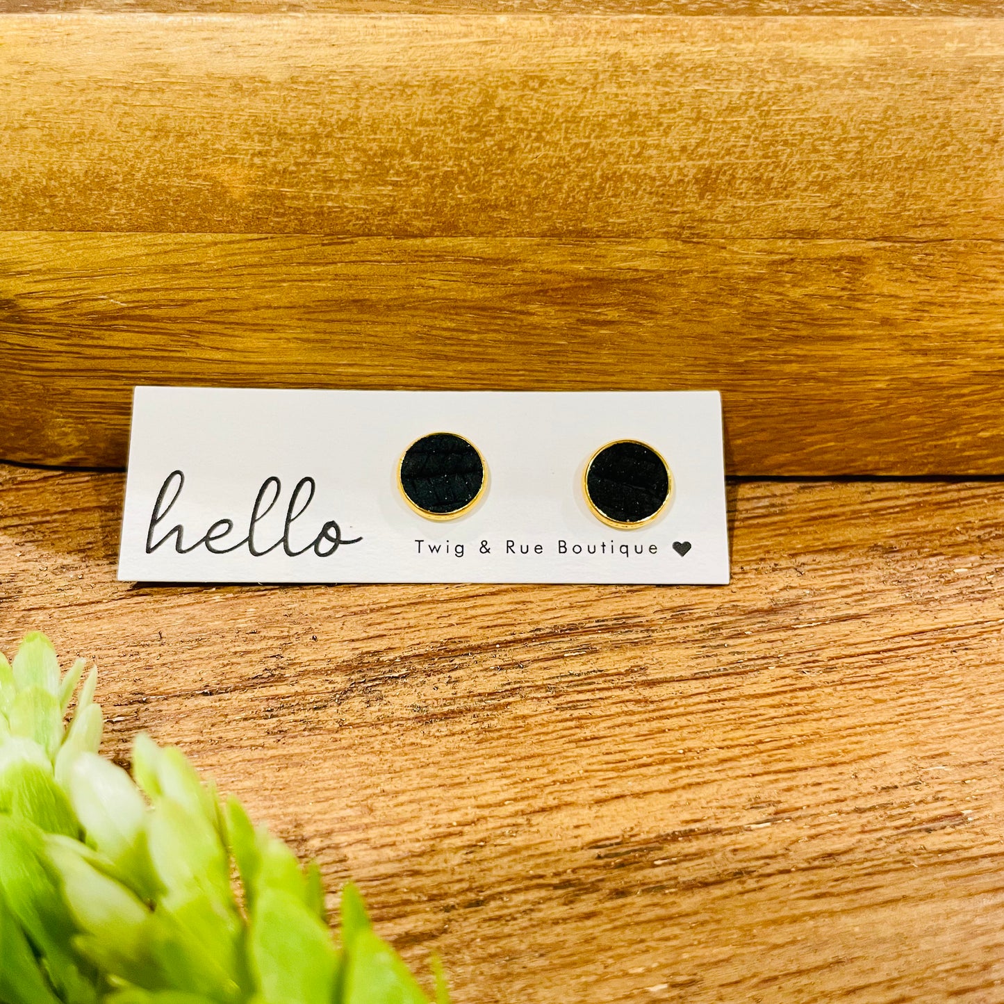 Twig and Rue Button Studs