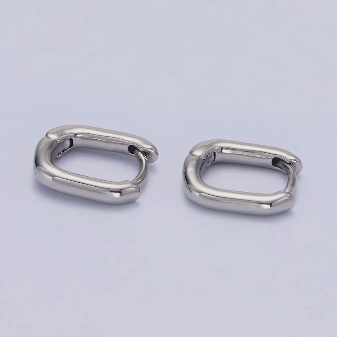 Mini White Gold Huggies