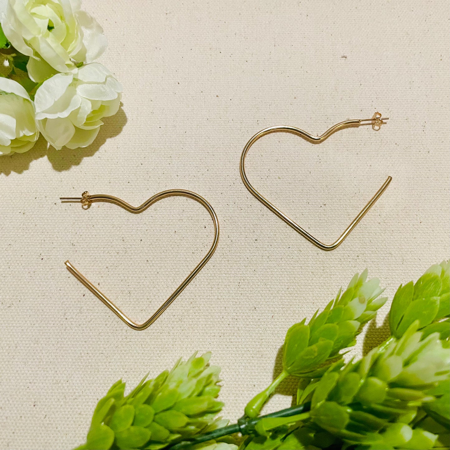 Open Heart Earrings