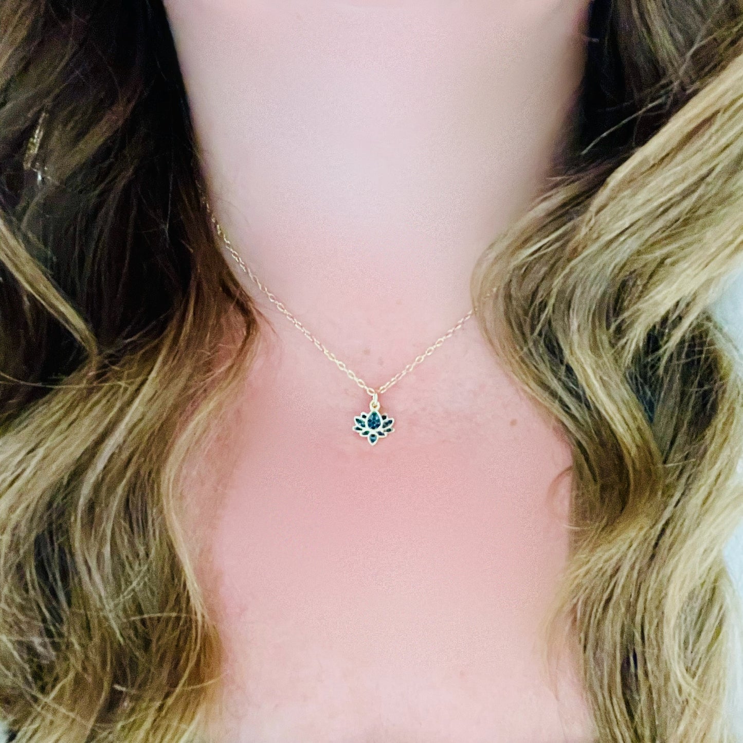 The Mini Black Lotus Necklace