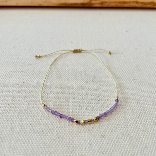 Amethyst Corded Bracelet