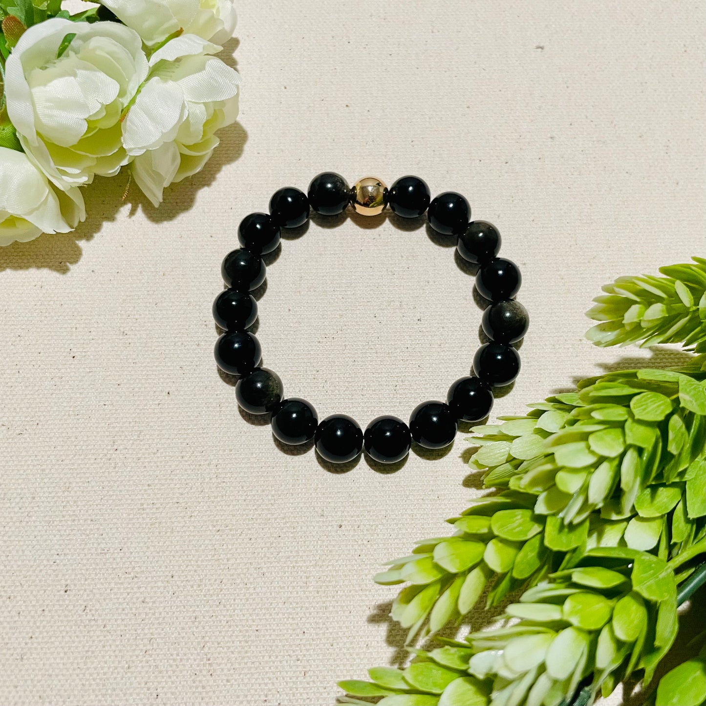 The Clarity Bracelet (Gold Obsidian)