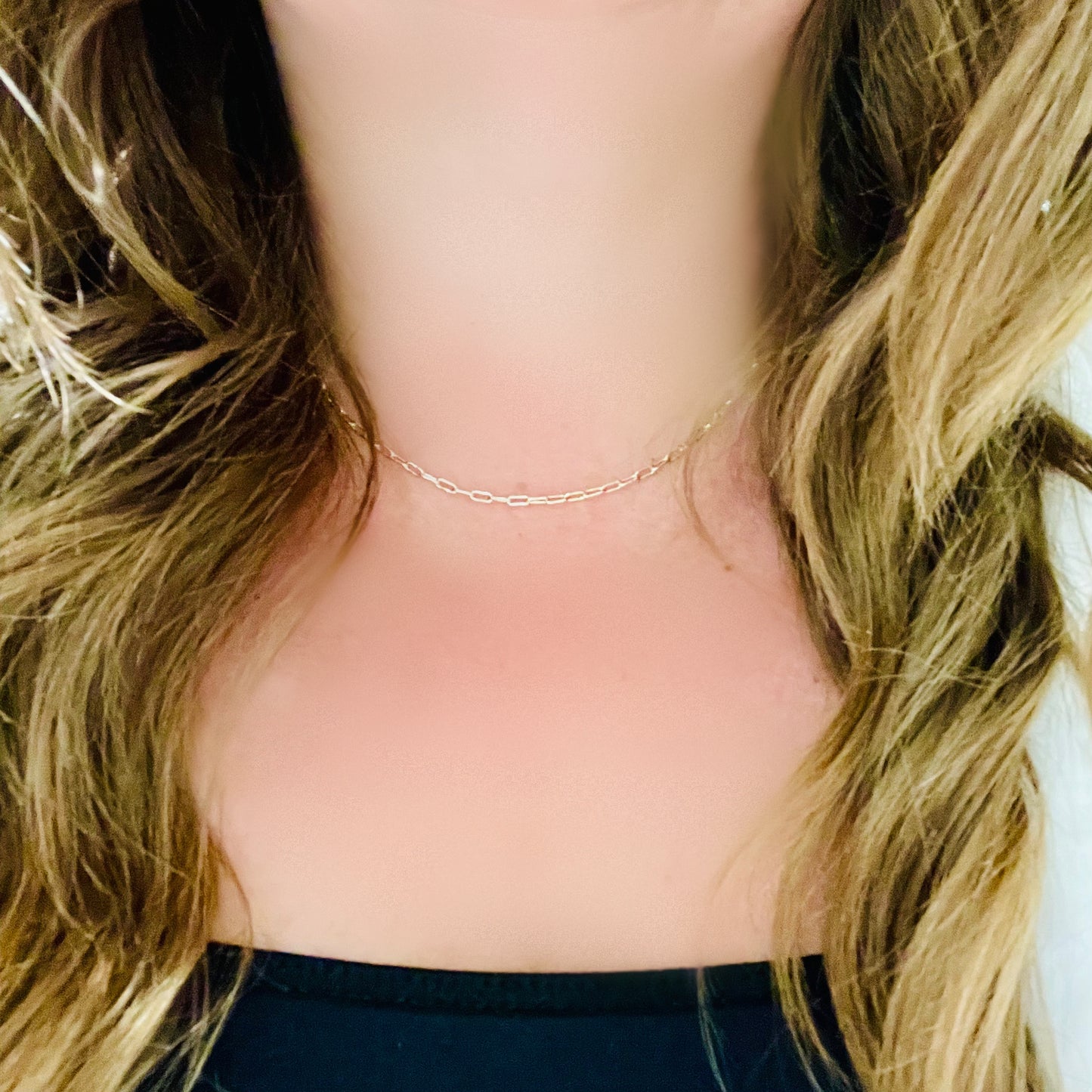 Dainty Paperclip Chain Necklace