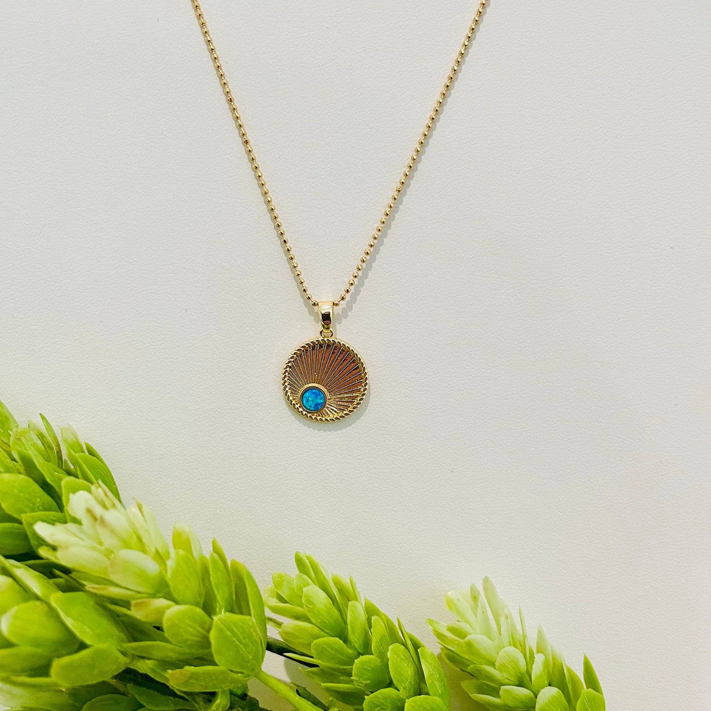 Celestial Blue Coin Pendant