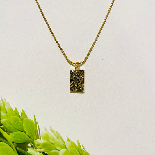 Olive Leaf Pendant Necklace